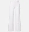 Frame High Rise Le Palazzo Crop Jean In Au Natural Clean Raw After In White