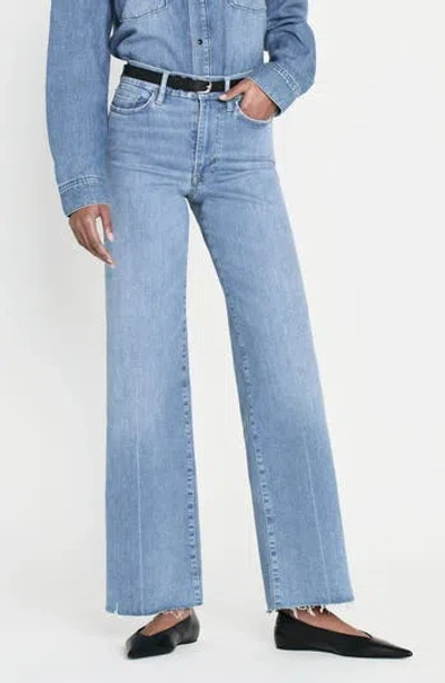 FRAME FRAME LE SLIM RAW FRAY HEM PALAZZO JEANS