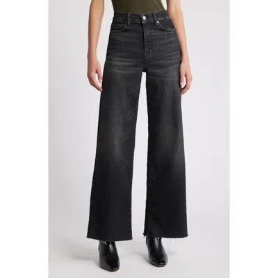 Frame Le Slim Palazzo Raw Fray Jeans In Claudius