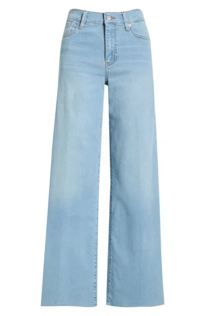 Frame Le Slim Raw Hem Palazzo Jeans In Blue