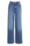Frame Le Slim Palazzo High Rise Jeans In Crossings In Canals Raw After