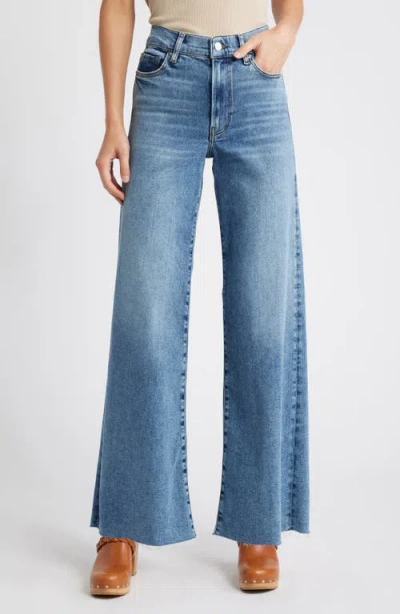 Frame Le Slim Raw Hem Palazzo Jeans In Blue