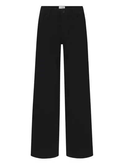 Frame Le Slim Wide-leg Jeans In Black