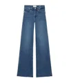 Frame Le Slim Patch Pocket Palazzo Jeans In Thunderstorm In Blue