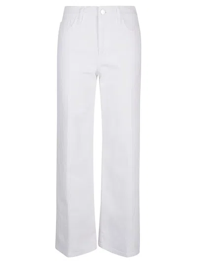 Frame Le Slim Wide Leg Jeans In White