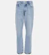 Frame Le Slouch Mid-rise Straight Jeans In Blue
