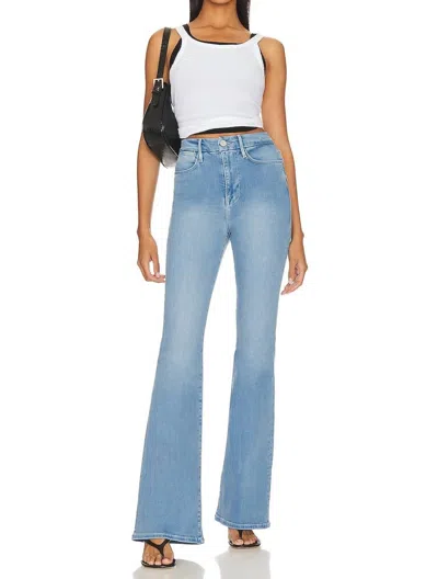 Frame Le Super High Flare Jean In Danbury In Blue