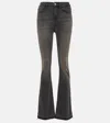 Frame Le Super High Mini Bootcut Jeans In Black