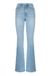 Frame High-rise Flared Jeans With Belt Loops In Denim