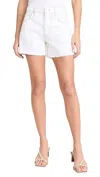 Frame Le Super High Raw Fray Shorts Au Natural Clean In Multi