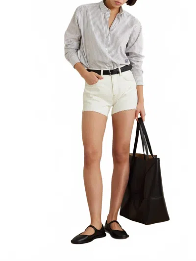 Frame Le Super High Short In Cream In White