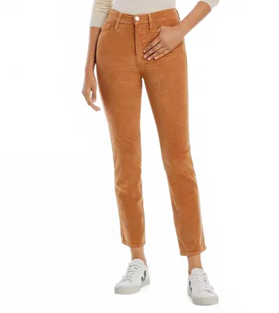 Frame Le Sylvie High Rise Straight Corduroy Jean In Brown