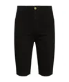 Frame Le Vintage Bermuda Raw-edge Shorts In Black