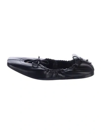 Pre-owned Frame Leather Ballet Flats In Blue