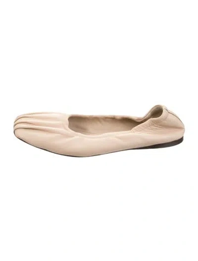 Pre-owned Frame Leather Ballet Flats In Neutrals