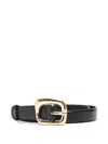 Frame Leather Belt In Black