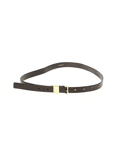 Pre-owned Frame Leather Belt In Black