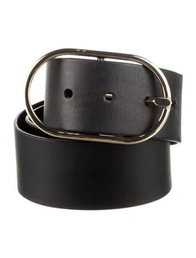 Pre-owned Frame Leather Belt In Black