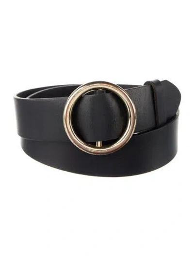 Pre-owned Frame Leather Belt In Black