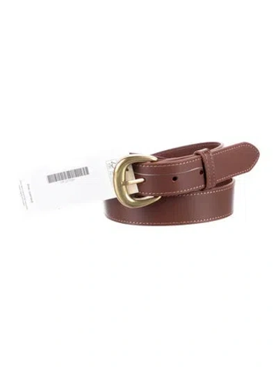 Pre-owned Frame Leather Belt In Brown