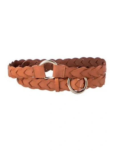 Pre-owned Frame Leather Belt In Brown