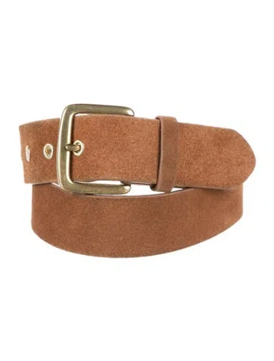Pre-owned Frame Leather Belt In Brown