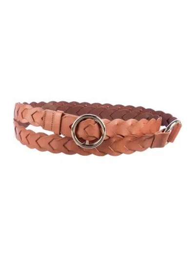 Pre-owned Frame Leather Belt In Brown
