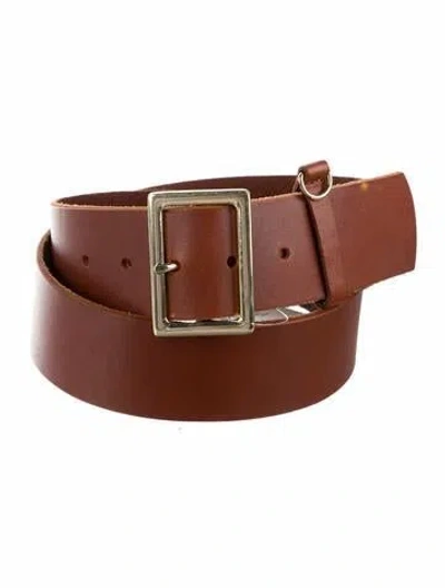 Pre-owned Frame Leather Belt In Brown