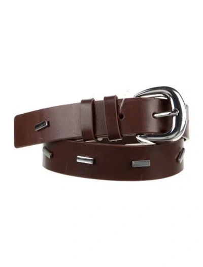 Pre-owned Frame Leather Belt In Brown