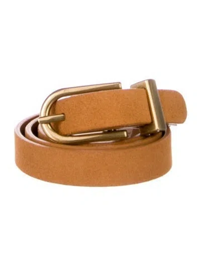 Pre-owned Frame Leather Belt W/ Tags In Brown