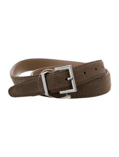 Pre-owned Frame Leather Belt W/ Tags In Brown
