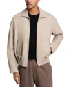 Frame Leather Bomber Jacket In Neutral