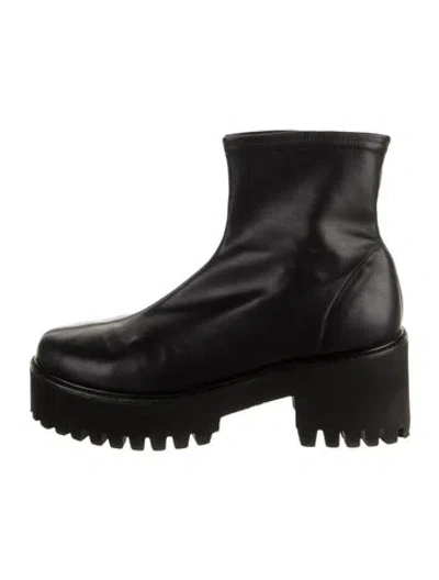 Pre-owned Frame Leather Boots In Black