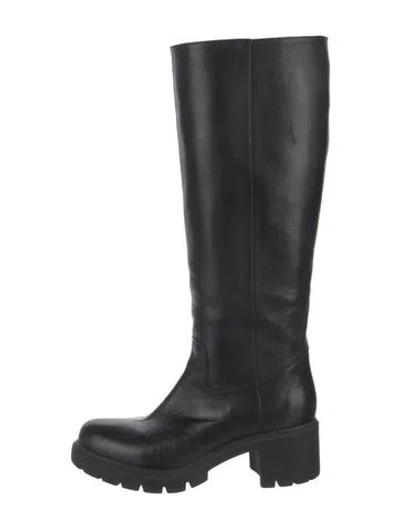 Pre-owned Frame Leather Boots In Black