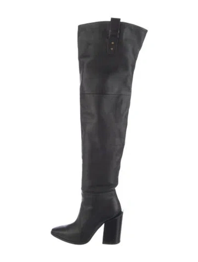Pre-owned Frame Leather Boots In Black
