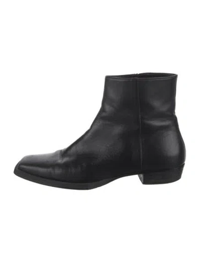 Pre-owned Frame Leather Boots In Black
