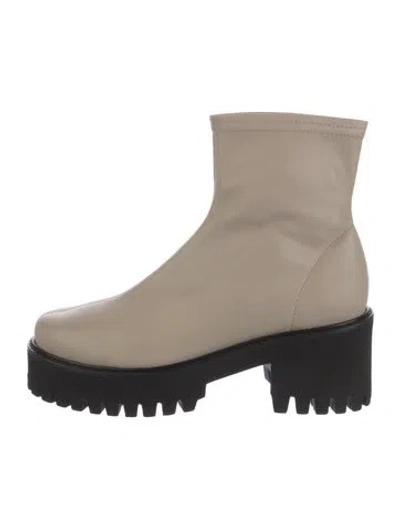 Pre-owned Frame Leather Boots In Neutral