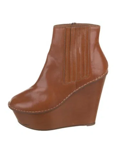 Pre-owned Frame Leather Chelsea Boots In Brown