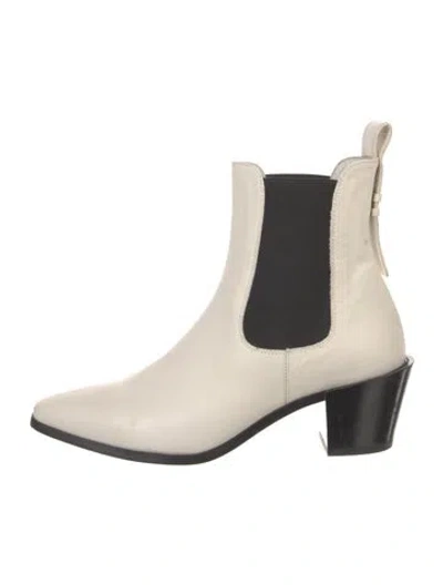 Pre-owned Frame Leather Chelsea Boots In Neutral