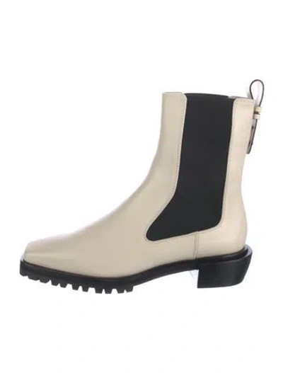 Pre-owned Frame Leather Chelsea Boots In White
