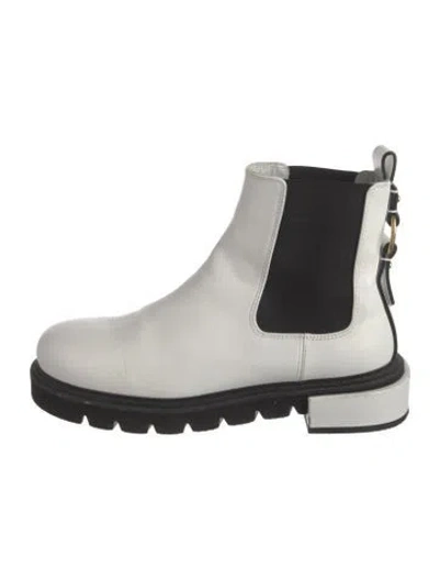 Pre-owned Frame Leather Chelsea Boots In White