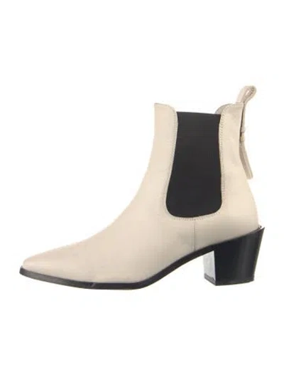 Pre-owned Frame Leather Chelsea Boots In White
