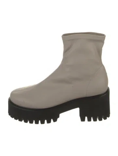 Pre-owned Frame Leather Combat Boots In Neutral