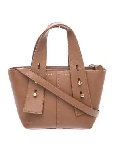 Pre-owned Frame Leather Crossbody Bag In Brown