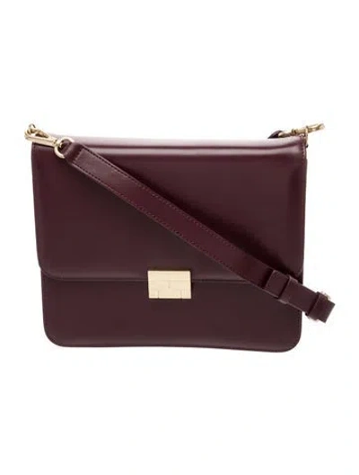 Pre-owned Frame Leather Crossbody Bag In Burgundy