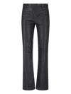 Frame Leather Flared Trousers In Multi