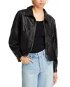 Frame Leather Heart Jacket In Black