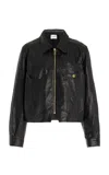 Frame Leather Heart Jacket In Black