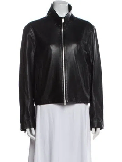 Pre-owned Frame Leather Jacket In Black