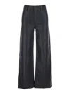 Frame Leather Le Slim Palazzo Modernist Pocket In Black